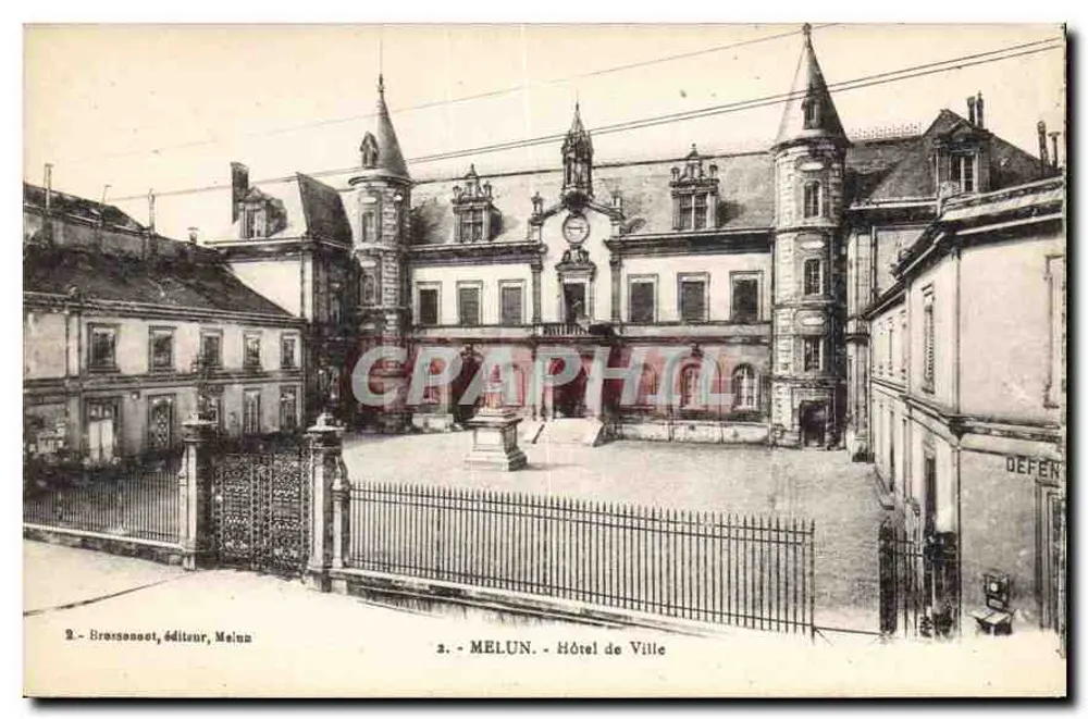MELUN - Stadhuis — uitgever Brézonsset, serie 2 - Voorkant
