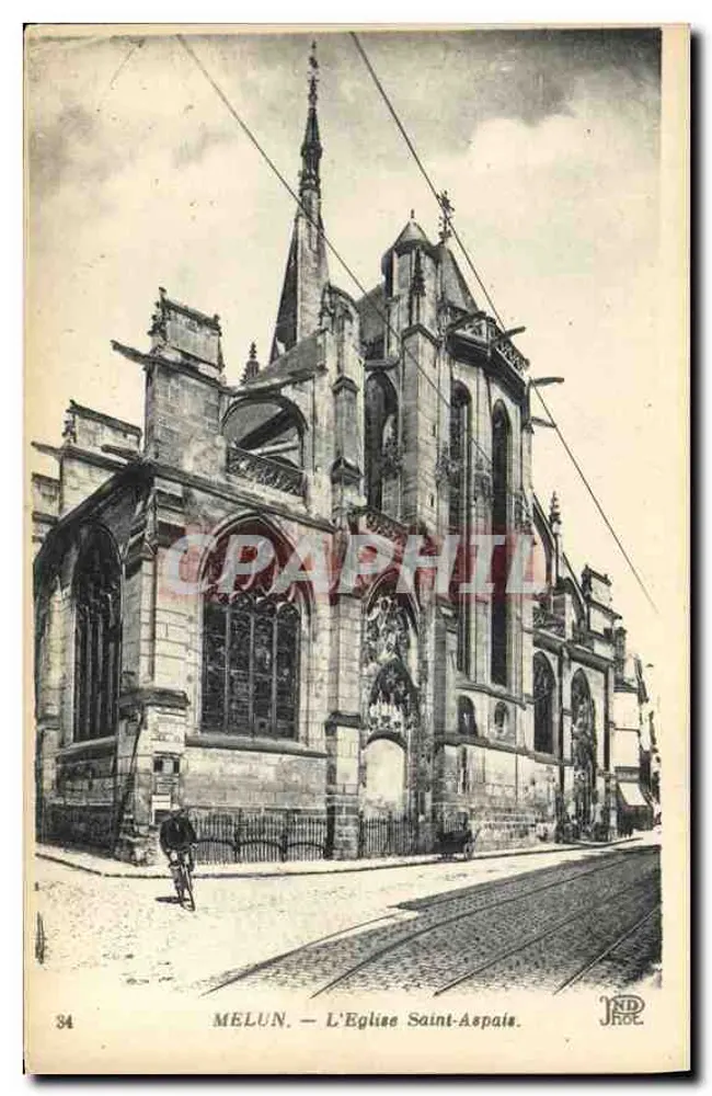 MELUN — A Igreja de Saint-Aspais — JNDP, n°34 - Frente