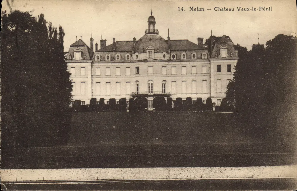 Melun — Kasteel Vaux-le-Pénil — F. David, Versailles - Voorkant
