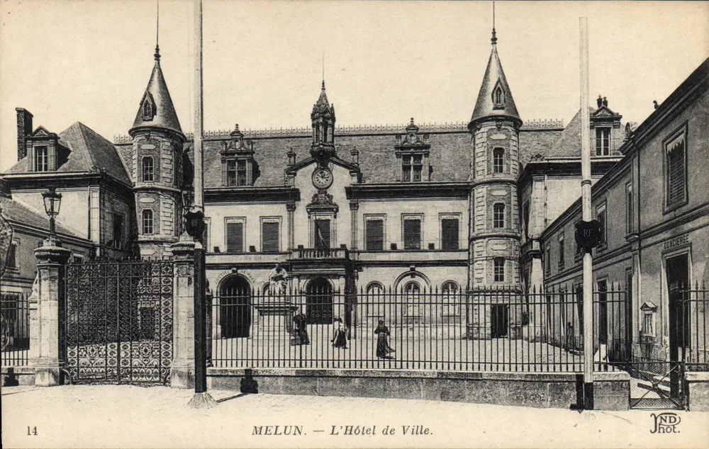 Melun — O Hotel de Ville — editor JND Hot. - Frente