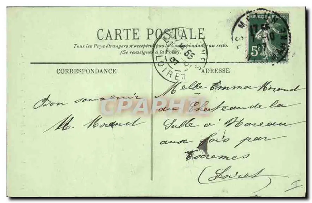 Melun — Der Portalbereich der Kirche Saint-Aspais — LL. n°53 - Rückseite