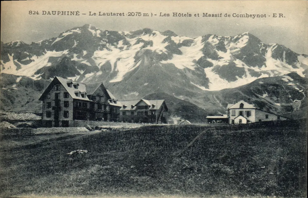 Dauphiné - Der Lautaret (2075 m) - Die Hotels und der Combeynot-Massiv - E.R. - Vorderseite