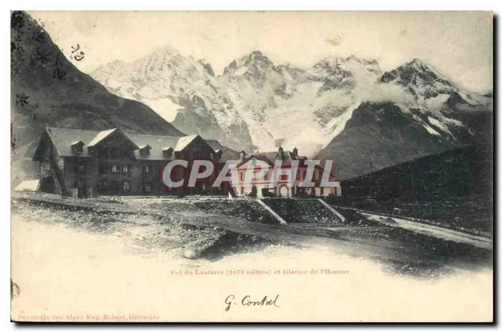 Col du Lautaret (2975 Meter) und Glacier de l'Homme — Patéterie des Alpes, Robert, Grenoble - Vorderseite