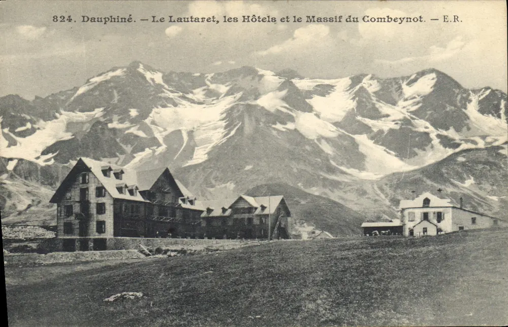 Le Lautaret, die Hotels und der Combeynot-Massiv — Dauphiné — E.R. — n°824 - Vorderseite