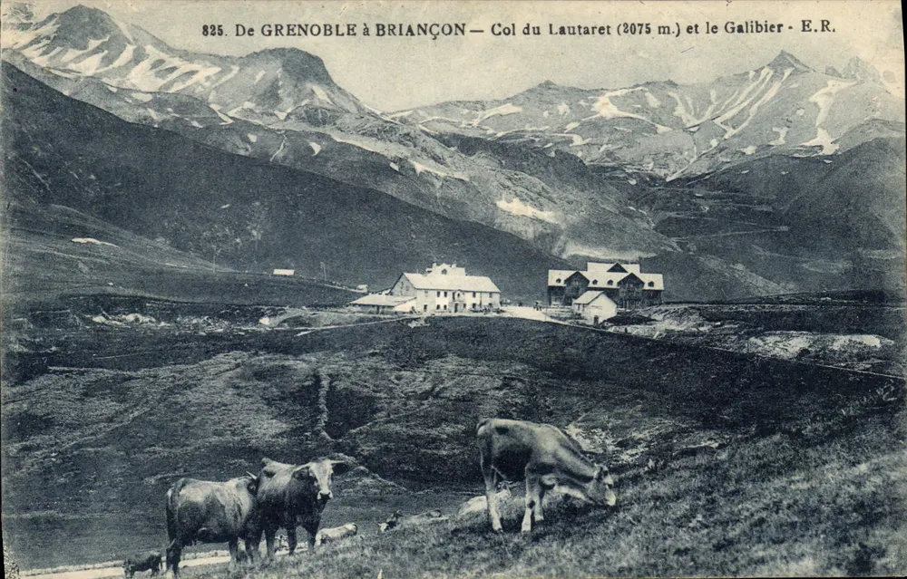 Von GRENOBLE nach BRIANÇON — Col du Lautaret (2075 m.) und der Galibier - E.R. - Vorderseite
