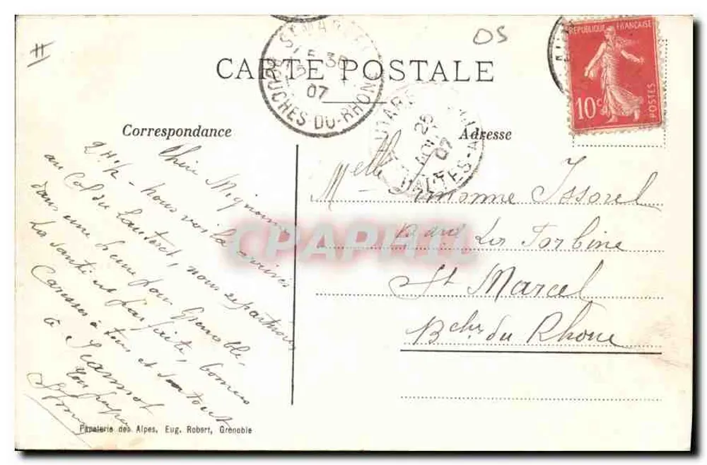 Dauphiné - Le Lautaret, die Hotels und der Combeynot-Massiv — n°824 - Rückseite