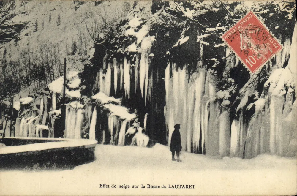 Schneeeffekt auf der Route du LAUTARET — Verleger nicht sichtbar, Seriennummer nicht lesbar - Vorderseite