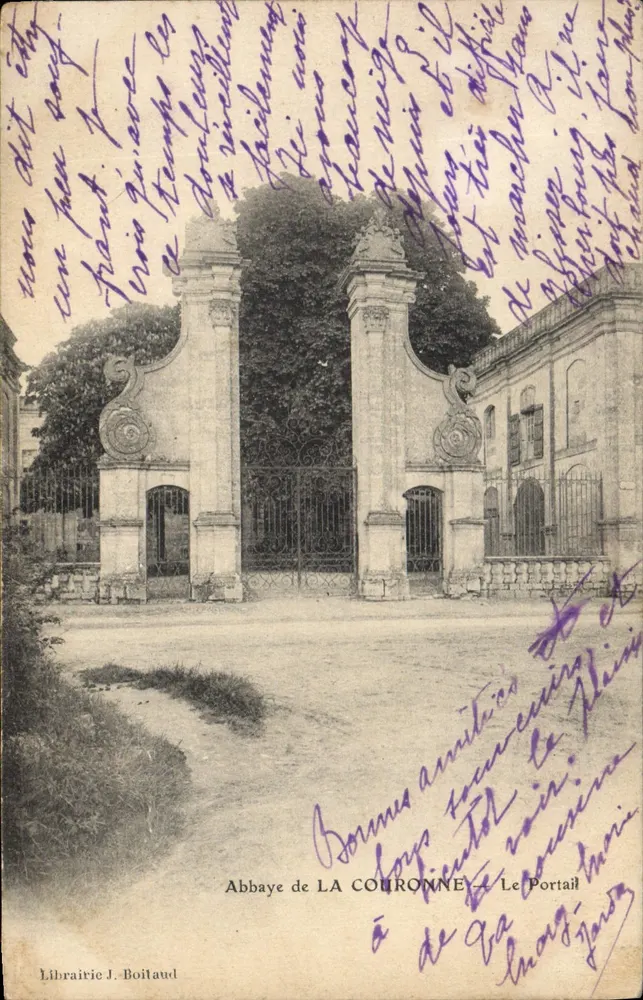 Abadía de LA COURONNE — El Portal — Librería J. Boilaud - Anverso