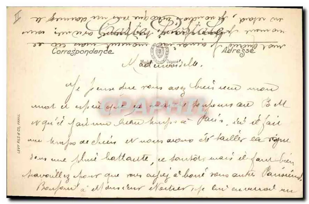 Ansicht von Angoulême — La Couronne — L'Oisellerie — Landwirtschaftsschule — LL. - Rückseite