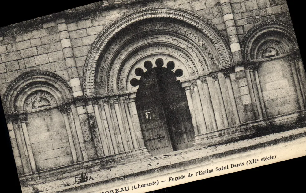 Ansichtskarte — Fassade der Kirche Saint-Denis (12. Jahrhundert) — Photographische Editionen, James Dalage, Correspondance - Vorderseite