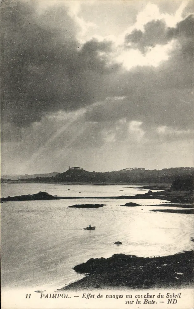 Paimpol — Wirkung von Wolken am Sonnenuntergang über der Bucht — ND - Vorderseite