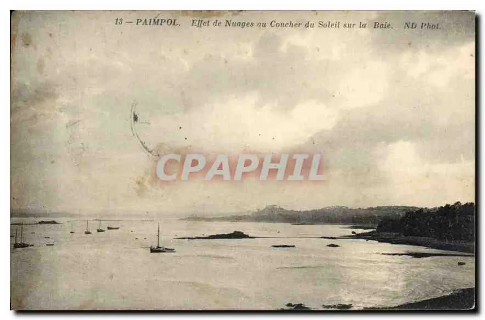 Paimpol — Wirkung von Wolken bei Sonnenuntergang über die Bucht — ND Fotografie - Vorderseite
