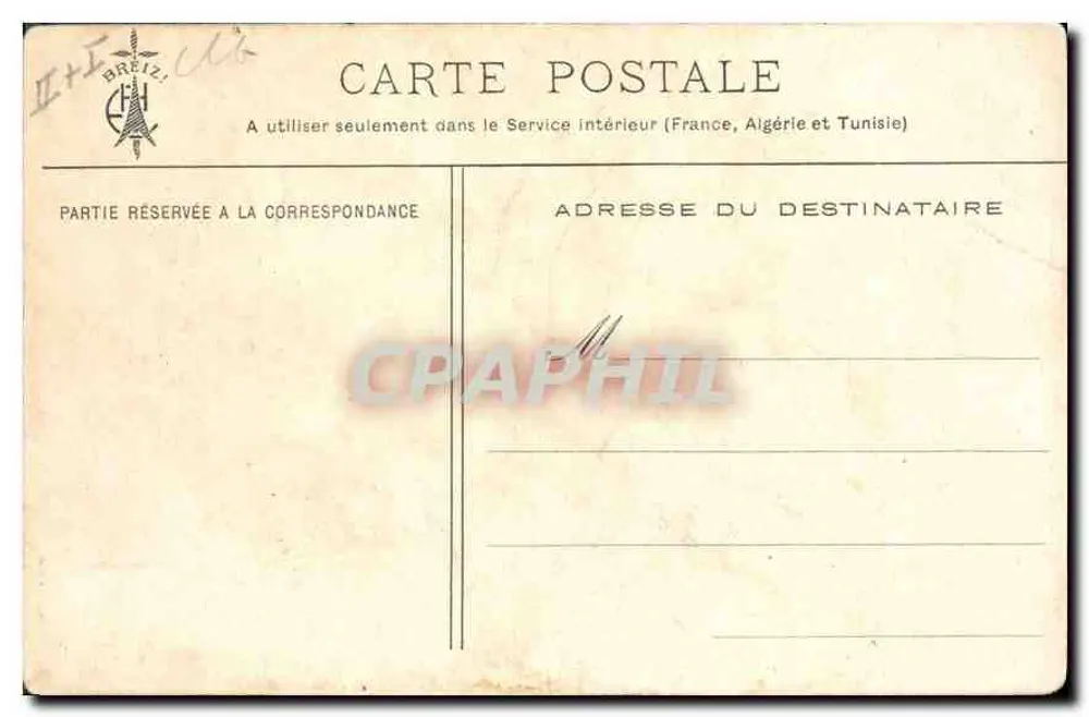 Pontrieux — Der Trieux unter der Eisenbahnbrücke — Bretagne (Sammlung E. H.) - Rückseite