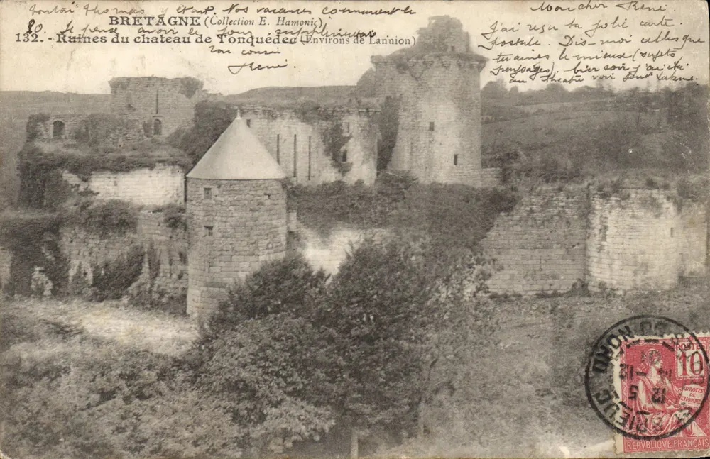Ruinen des Schlosses Tonquédec — In der Nähe von Lannion — Verlag E. Hamonic, Nr. 132 - Vorderseite