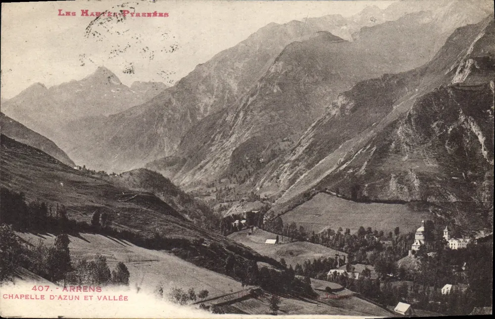 Arrens - Kapelle Azun und Tal — Die Hochpyrenäen, n°407, Verlag Ponthieu - Vorderseite