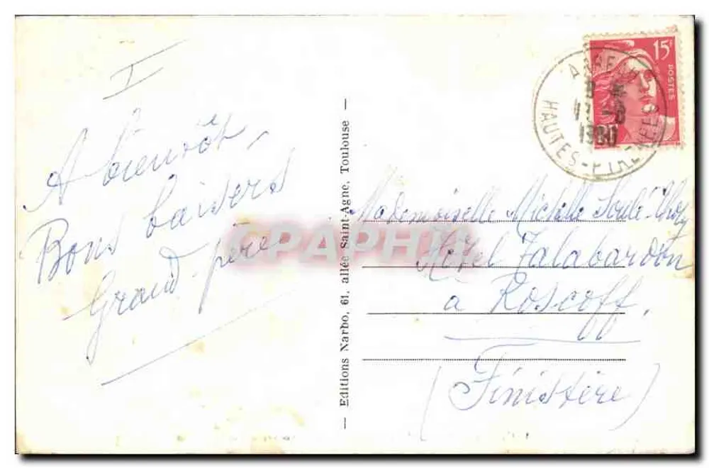 Tal der Aure — Berge — Gipfel von Tramezaygues und Garlitz — Edition Narbo - Rückseite