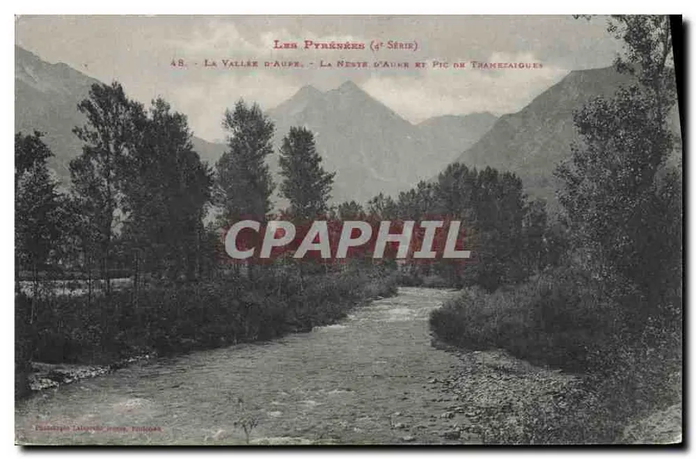 Die Tal der Aupe - Der Neste d'Auhr und Pic de Tramezaigues — Die Pyrenäen (4. Serie) — Phototypie Lalouche, Perpignan - Vorderseite
