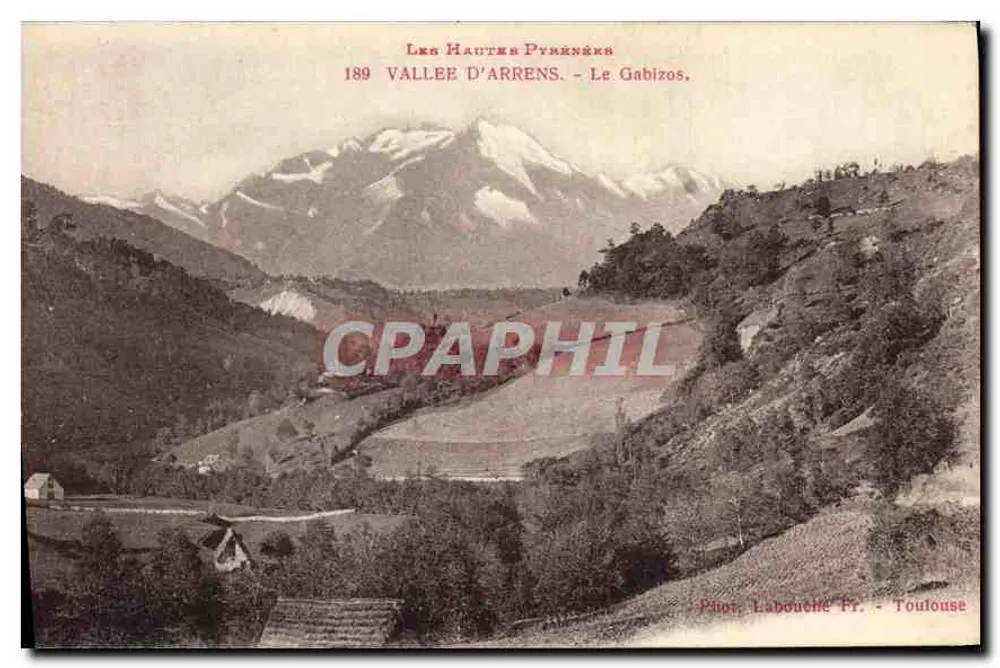 Die Hochpyrenäen — Tal von Arrens, Le Gabizos — Verleger Pilon, Labouche Fr., Toulouse, Nr. 189 - Vorderseite