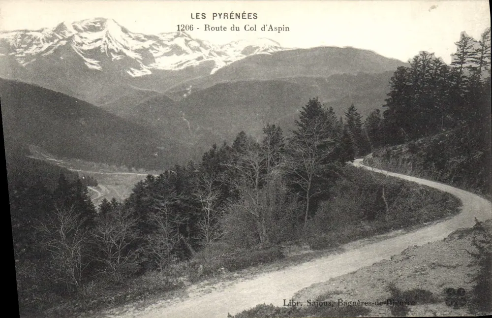 Pyrrenée — Trasa przez przełęcz Aspin — Libr. Sajous, Bagnères-de-Bigorre - Awers