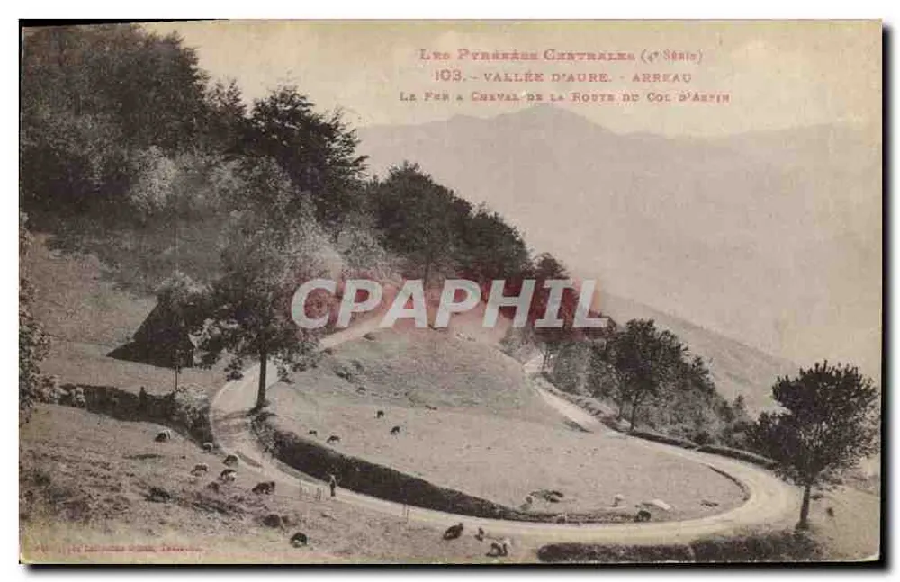 Zentrale Pyrenäen (4. Serie) — Tal von Aure, Arréau — Das Eisenpferd der Route des Aspin-Passes - Vorderseite