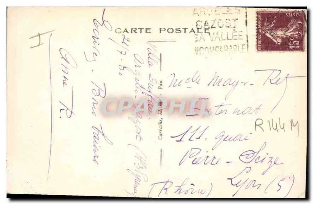 Argelès-Cazost (H.P.) — Die Terrasse und Pic de Viscos - Rückseite