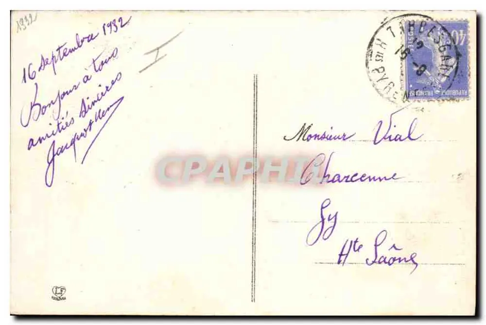 Argelès — Der Gave de Pau und der Viscos — Fotografie Labouche Frères Toulouse, n°163 - Rückseite