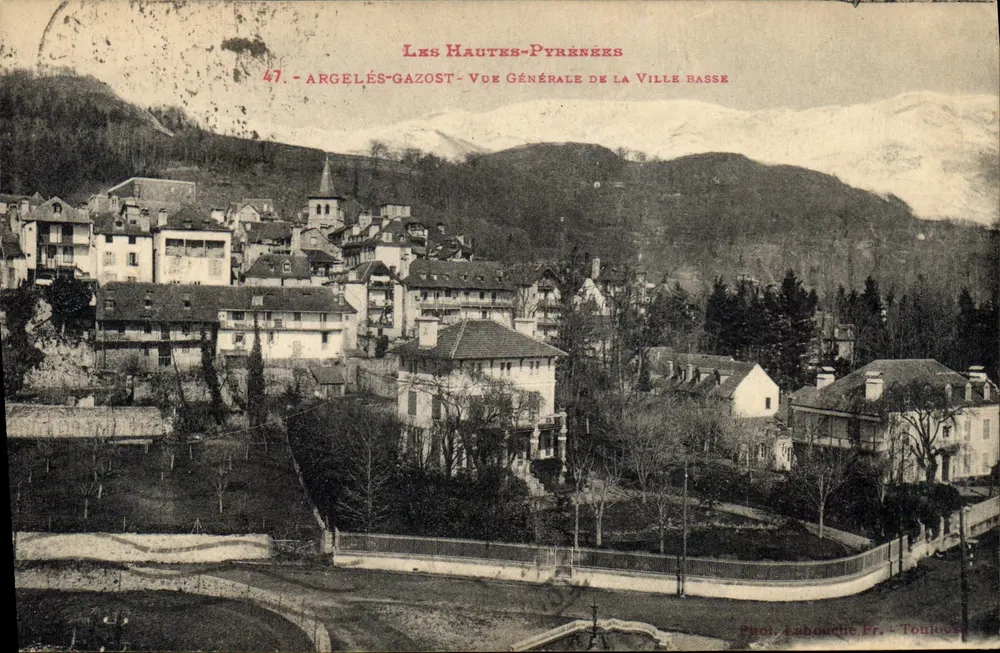 Argelès-Gazost — Allgemeiner Blick auf die untere Stadt — Labouche Fr., Toulouse, Verlag - Vorderseite