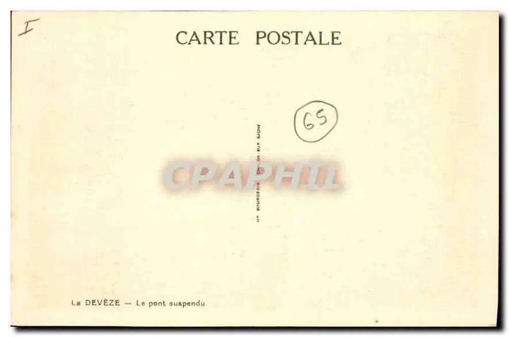 La Devèze — O ponte suspensa - Verso