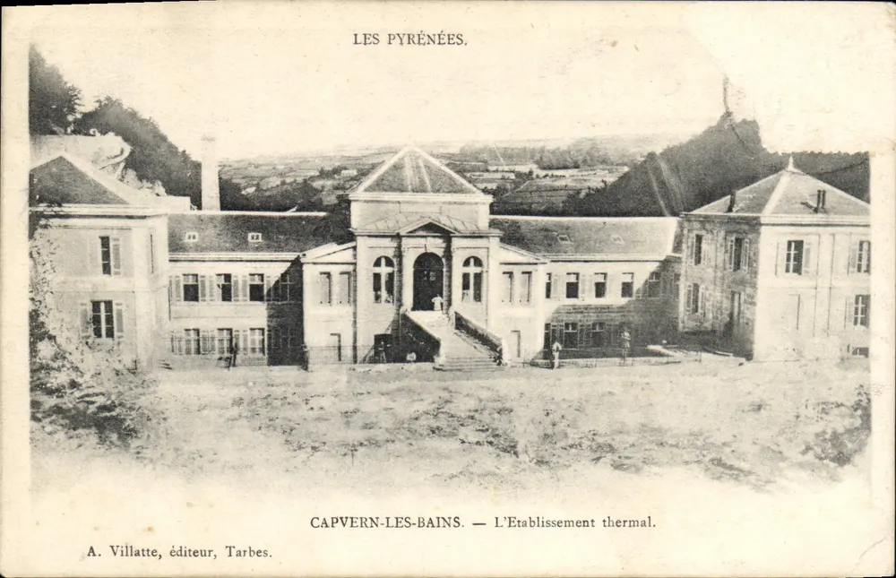 Capvern-les-Bains — O estabelecimento termal — A. Villatte, editor, Tarbes - Frente