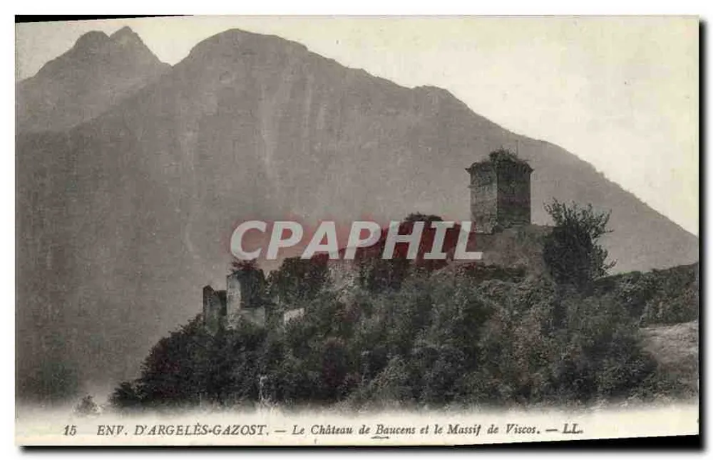 Env. d'Argelès-Gazost — Schloss Baucens und der Massiv von Viscos — LL - Vorderseite