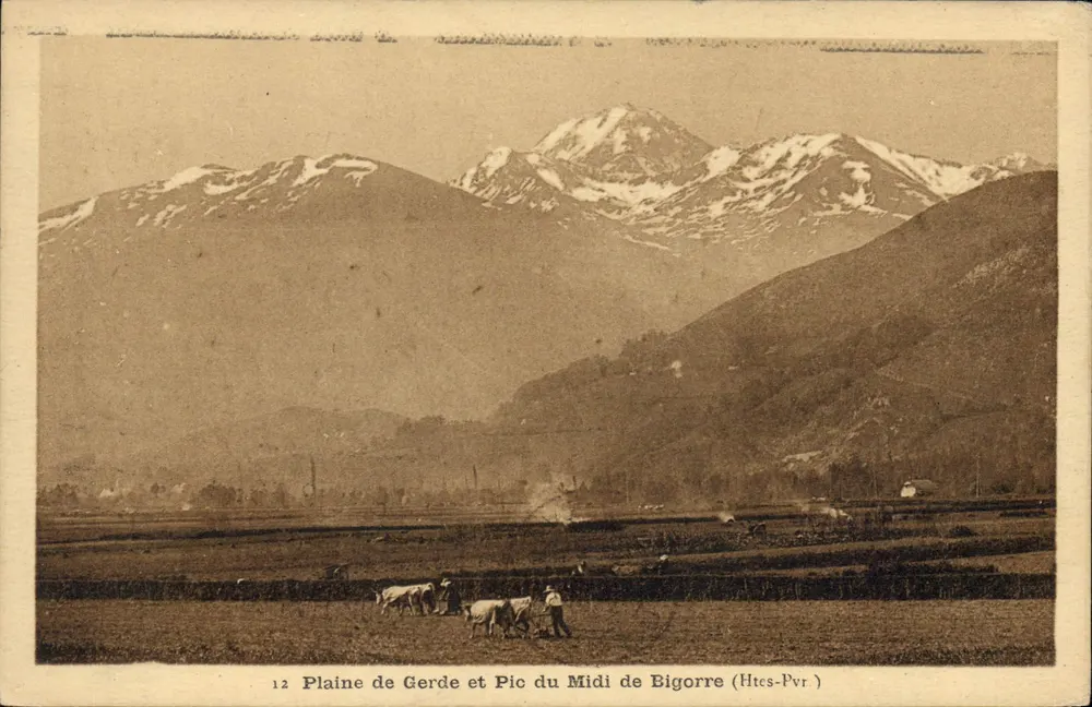 Plaine de Gerde und Pic du Midi de Bigorre — Hochpyrenäen — Verlag Lalorgue et Cie, Tarbes - Vorderseite