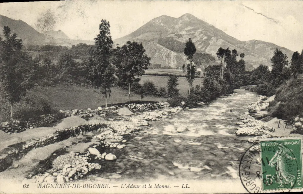 Bagnères-de-Bigorre — L'Adour et le Monné — LL. — n°62 - Vorderseite
