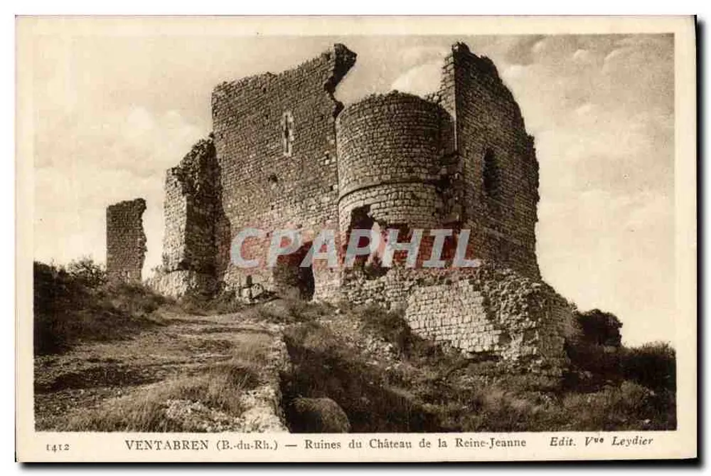 Ventabren (B. du Rh.) — Ruinen des Schlosses der Königin Jeanne — Edit. Vve Leydier - Vorderseite