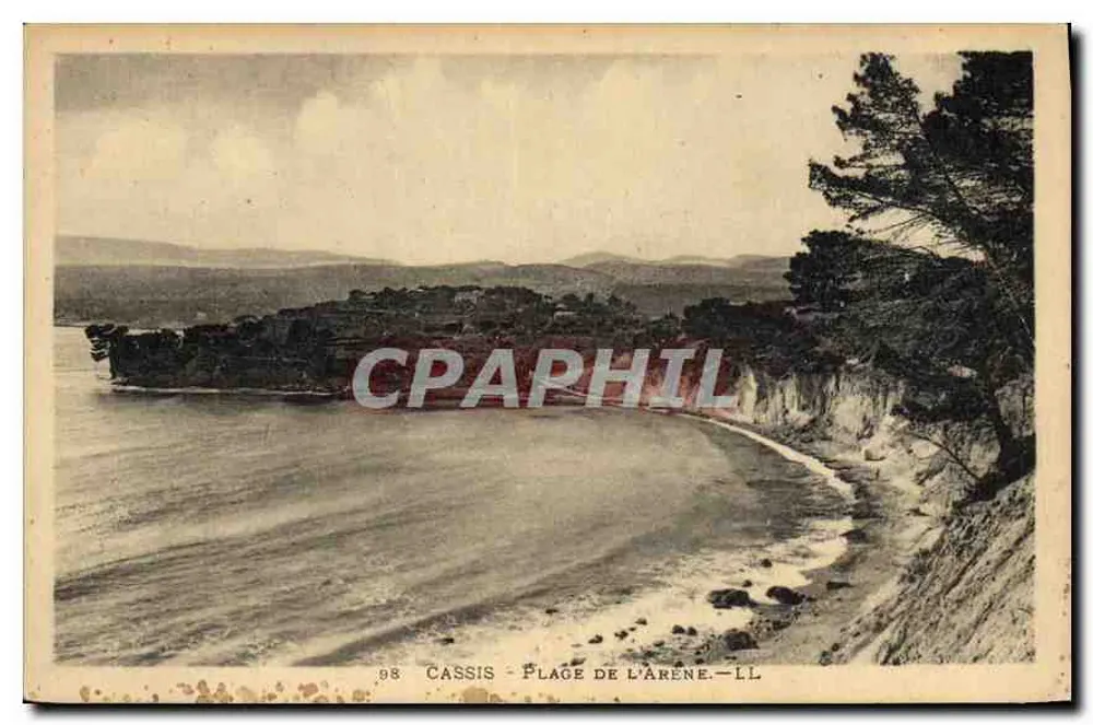Cassis - Place de l'Arene — vista da baia e das falésias — Lévy et Neufchâtel, Paris - Frente