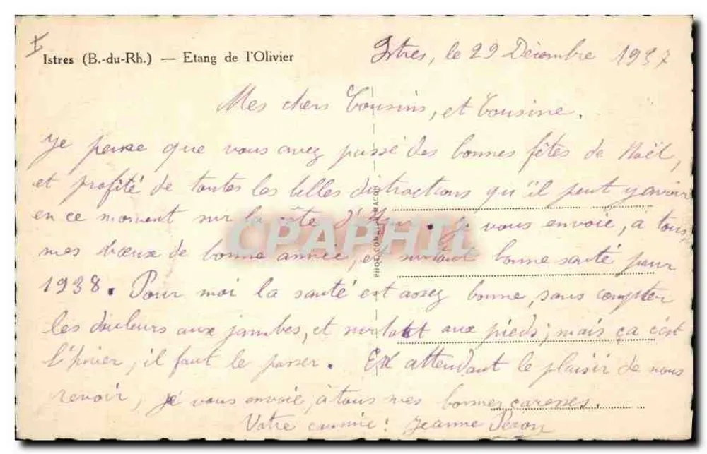 Etang de l'Olivier — Istres (Bouches-du-Rhône) — Verlag Cim - Rückseite