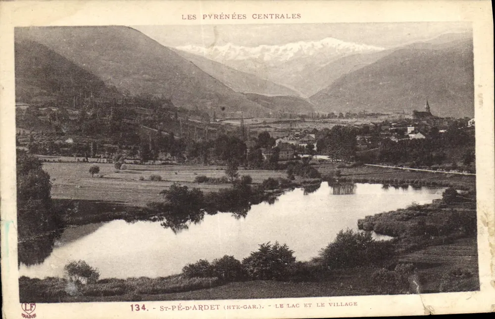 St-Pé-d'Ardet (Hte-Garonne) — Der See und das Dorf — Verlag LF, n° 134 - Vorderseite