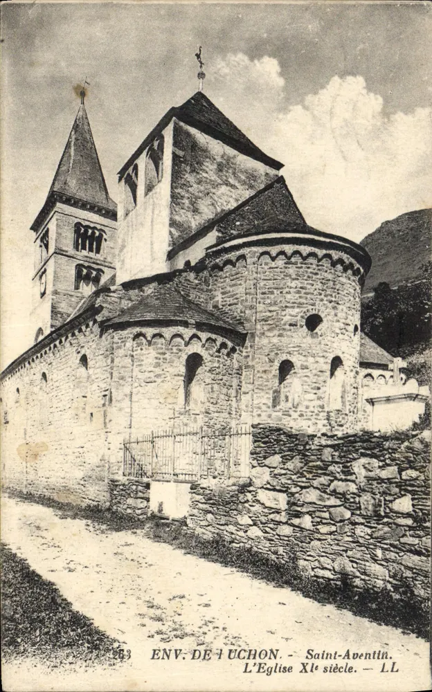 Umgebung von Tuchon - Die Kirche Saint-Aventin des 11. Jahrhunderts — LL - Vorderseite
