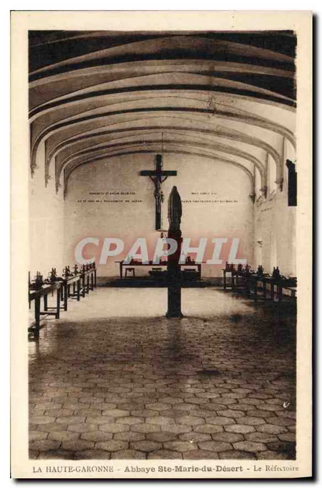 Haute-Garonne - Abtei Ste-Marie-du-Désert - Das Refektorium - Vorderseite