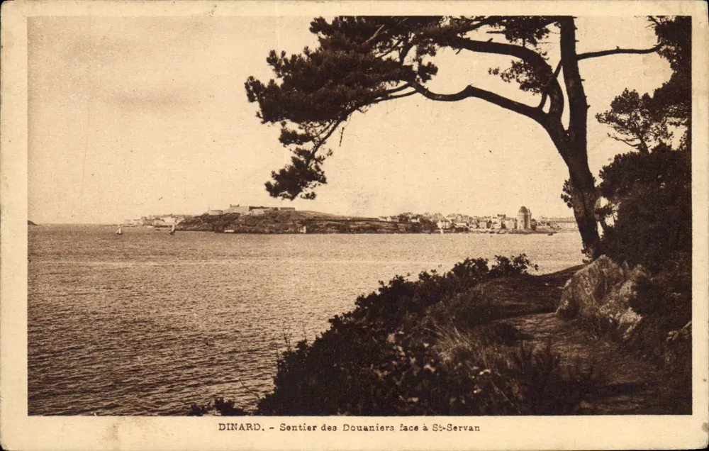 Dinard - Sentiero dei Doganieri di fronte a St-Servan — Edizione M. PAMBRUN, serie 2 n°12 - Recto
