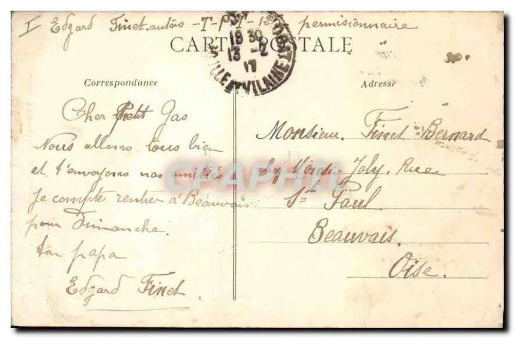 Dinard - La Vicomté - Absteigender Weg zur Rance — Artaud-Nozais, Nantes, Nr. 22 - Rückseite