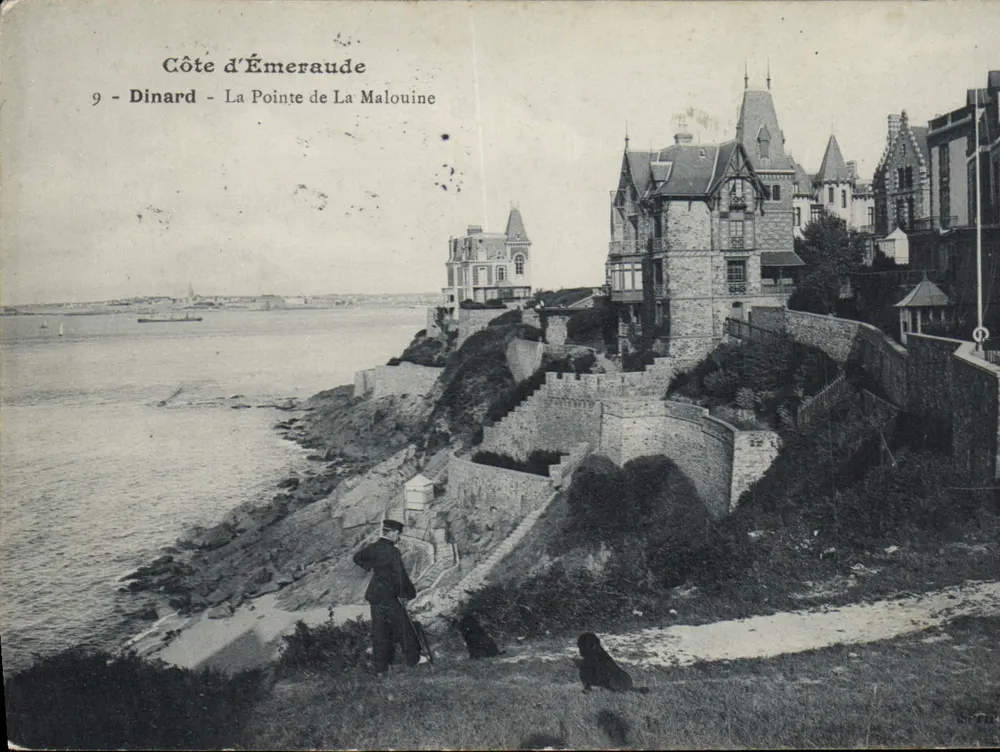 Côte d'Émeraude — Dinard - La Pointe de La Malouine — unbekannter Verlag, Nr. 9 - Vorderseite