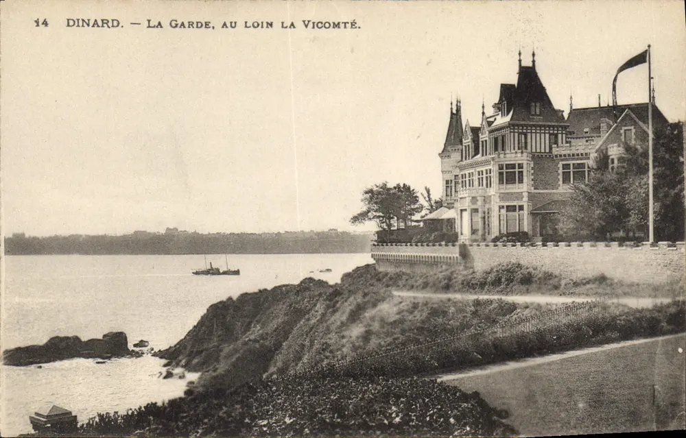 Dinard — A Garde, ao longe a Vicomtia — editor desconhecido, n° 14 - Frente