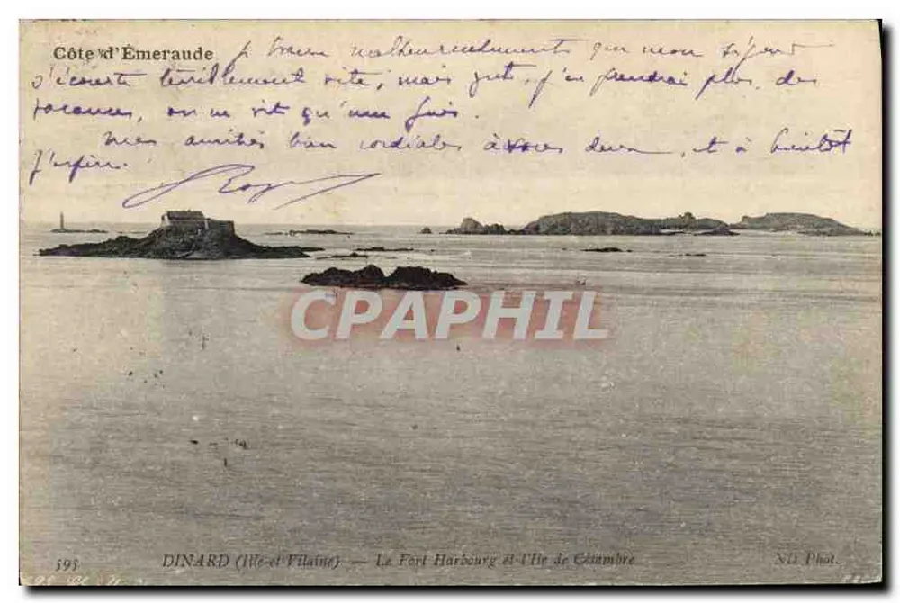 Côte d'Émeraude — Fort Harboeur und Île de Cézembre — DINARD (Ille-et-Vilaine) — XII. Phot. - Vorderseite