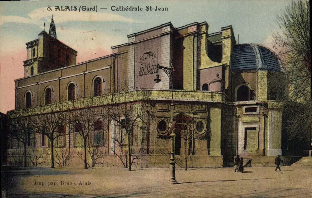 Alais (Gard) — Catedral de São João — Imp. pap. Bralm, Alais - Frente