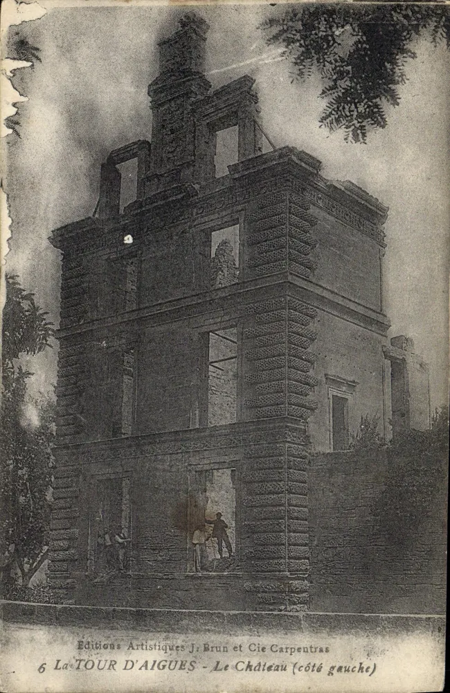 La Tour d'Aigues - Das Schloss (linker Seite) — Künstlereditionen J. Brun et Cie, Carpentras - Vorderseite
