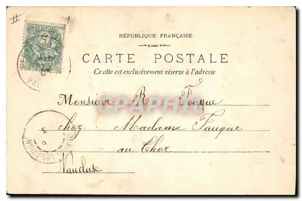 La Tour d'Aigues — Haupteingang des Schlosses (11. Jahrhundert) — Phototypie E. Lacour — Marseille - Rückseite