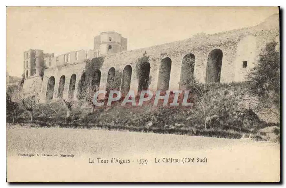 La Tour d'Aigues - Der Schloss (Südseite) — Fototyp K. Lacom - Marseille - Vorderseite