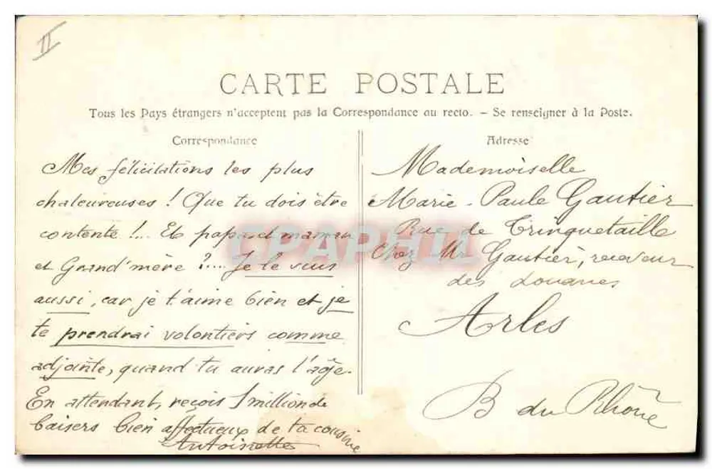 La Tour d'Aigues - Innenansicht des Schlosses — Phototypie R. Lacour, n° 3721 - Rückseite