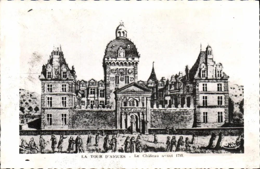 La Tour d'Aigues — Das Schloss vor 1793 — Comither (S.-et-L.) - Vorderseite