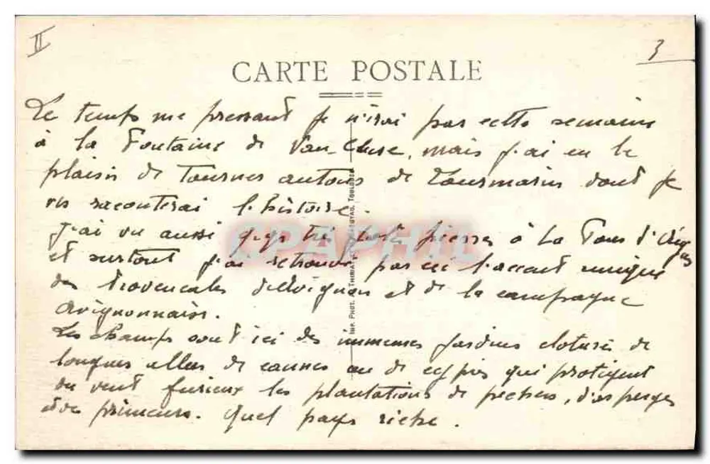 La Tour-d'Aigues — Portal einer adligen Villa — Edit. Vve Gabert, Tabac - Rückseite